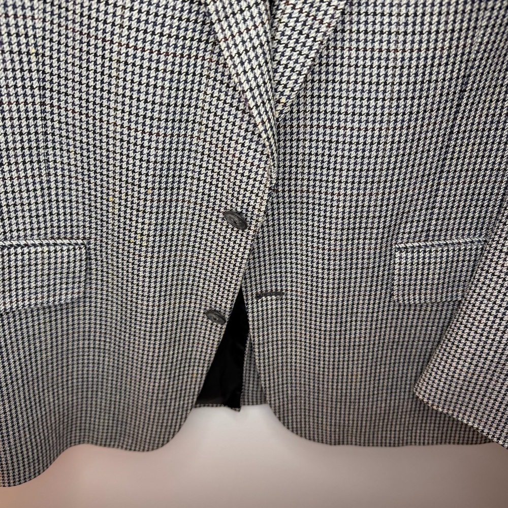 Vintage Burberrys Houndstooth Wool Blazer Classic Sport Coat - Picture 4 of 8